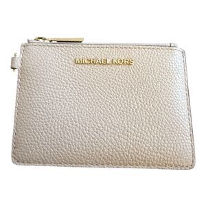 Michael Kors Card Case Leather Zip ID Wallet Light Pink